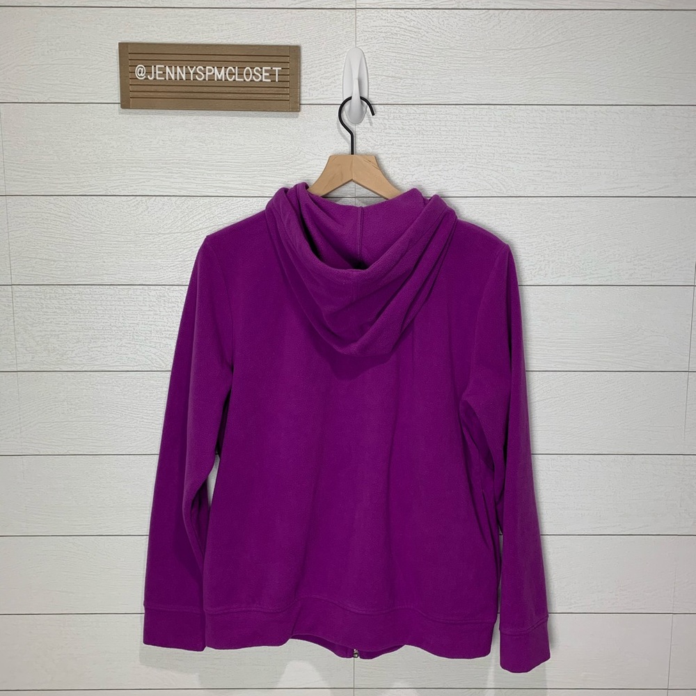 Reebok Purple Fleece Jacket Size Large - Picture 2 of 4